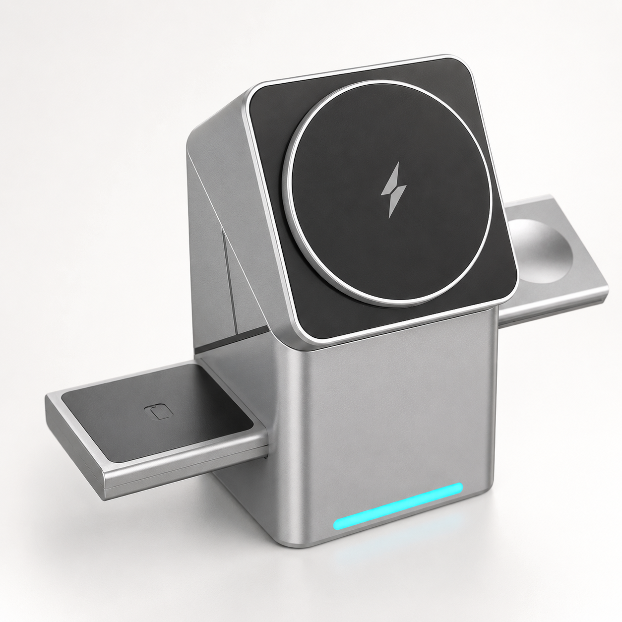 3 in 1 Wireless Charging Station with Auto-Rotating Stand for iPhone Watch AirPods
