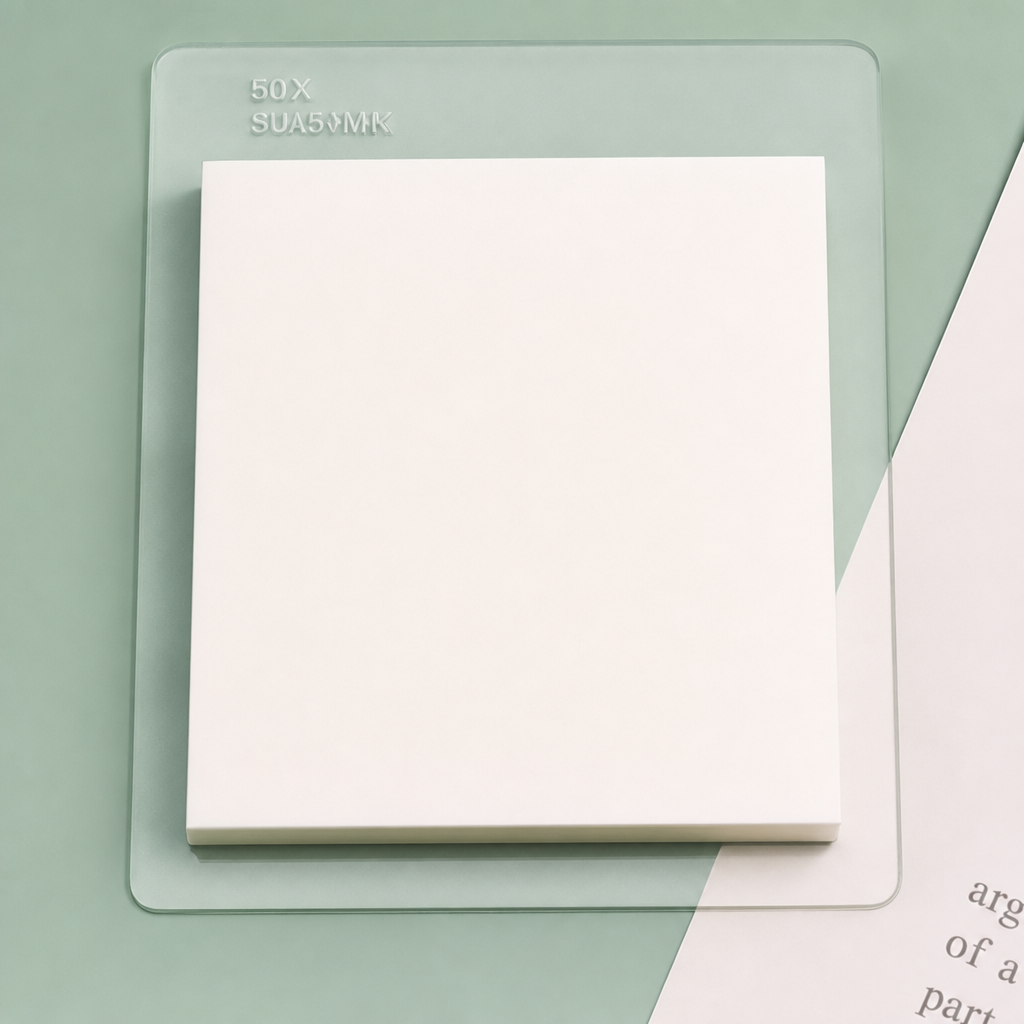 Glitter See-Through Sticky Notes Gift Set in 5 Fun Colors