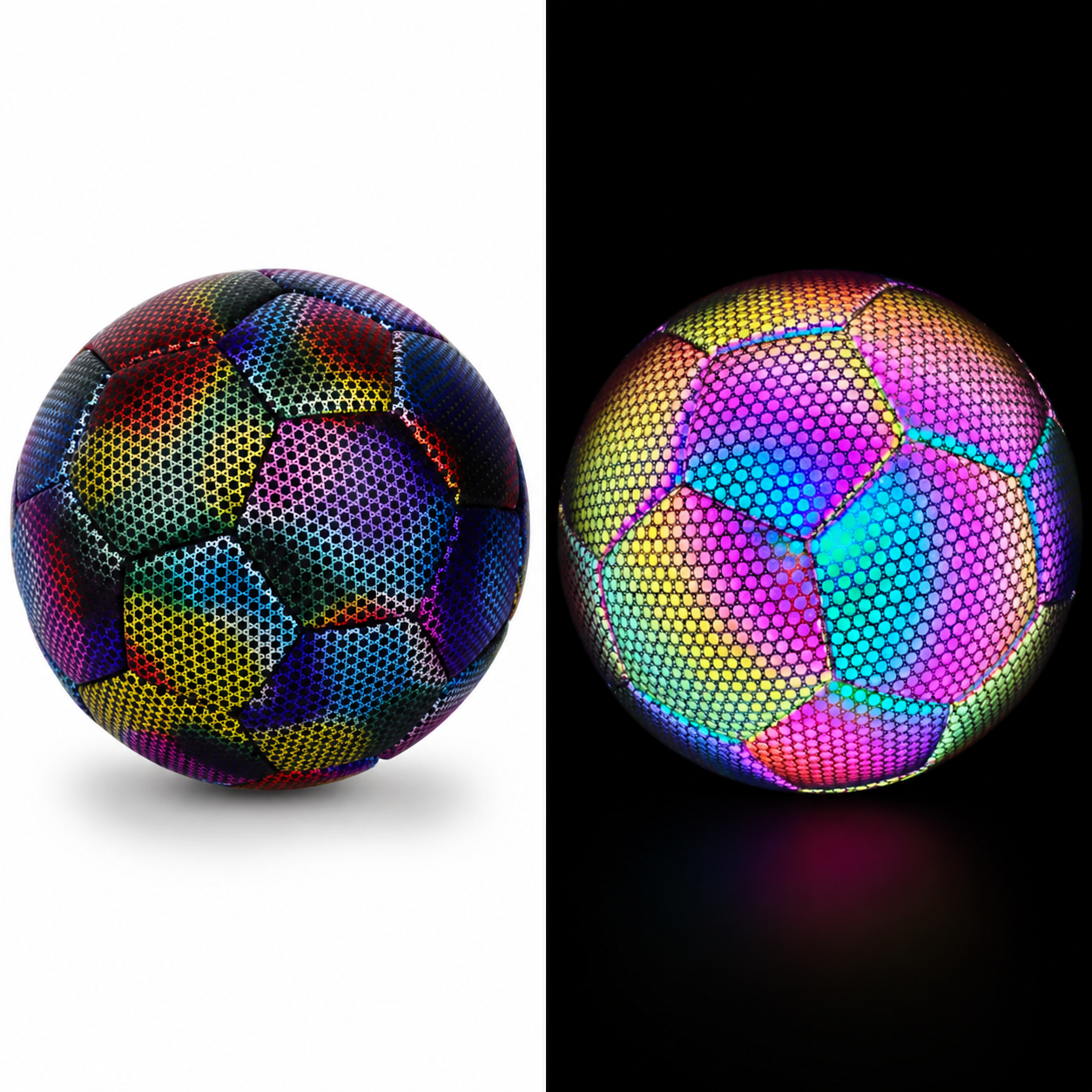 Reflective Holographic Soccer Ball – Durable All-Surface Training Football