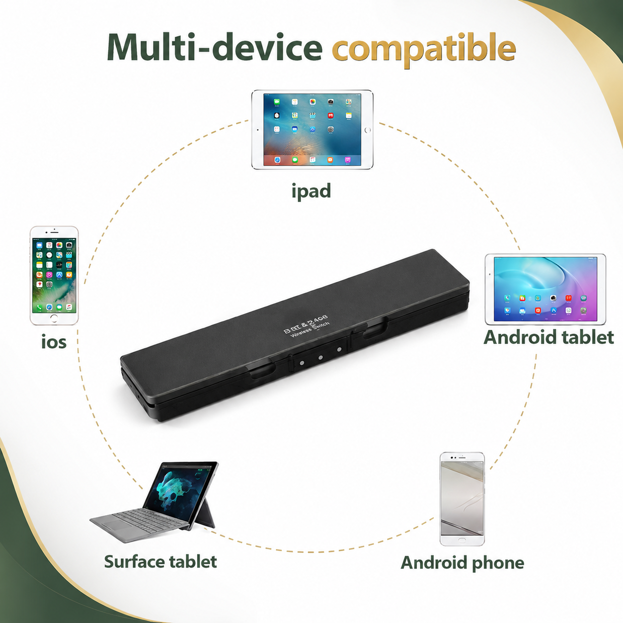 Mini Bluetooth Folding Keyboard for Phone and Tablet Travel Typing