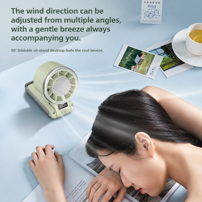 Portable Turbo Neck Fan with 5 Speeds and Ice Pack, Perfect Summer Gift for Travel