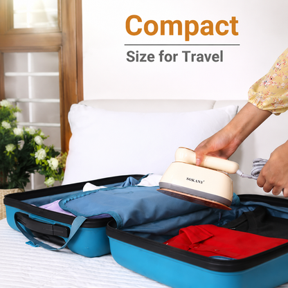 Mini Steamer Iron Gift Set with LCD Display for Travelers and New Homes