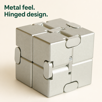 Metal Infinity Cube – A Compact Folding Fidget for Your Desk