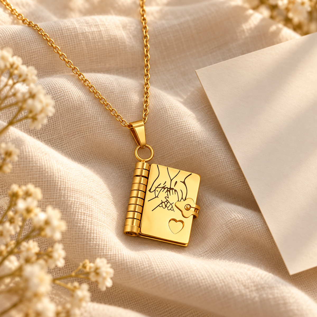 Engraved Daughter Book Necklace – A Thoughtful Christmas Keepsake