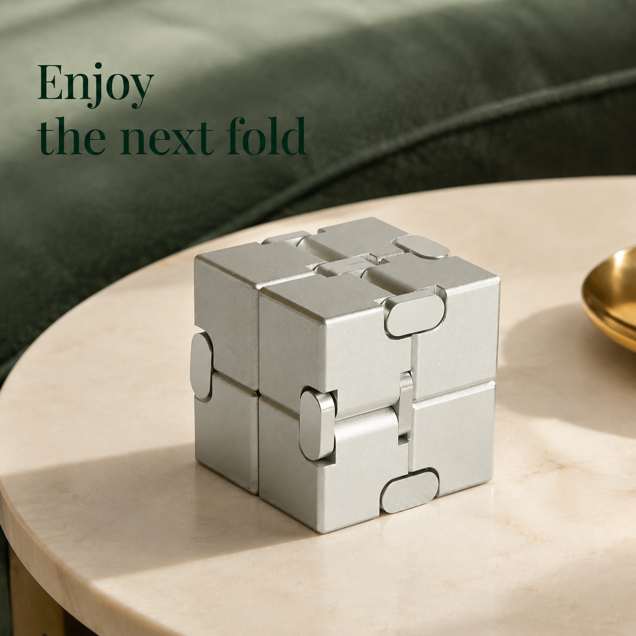 Metal Infinity Cube – A Compact Folding Fidget for Your Desk