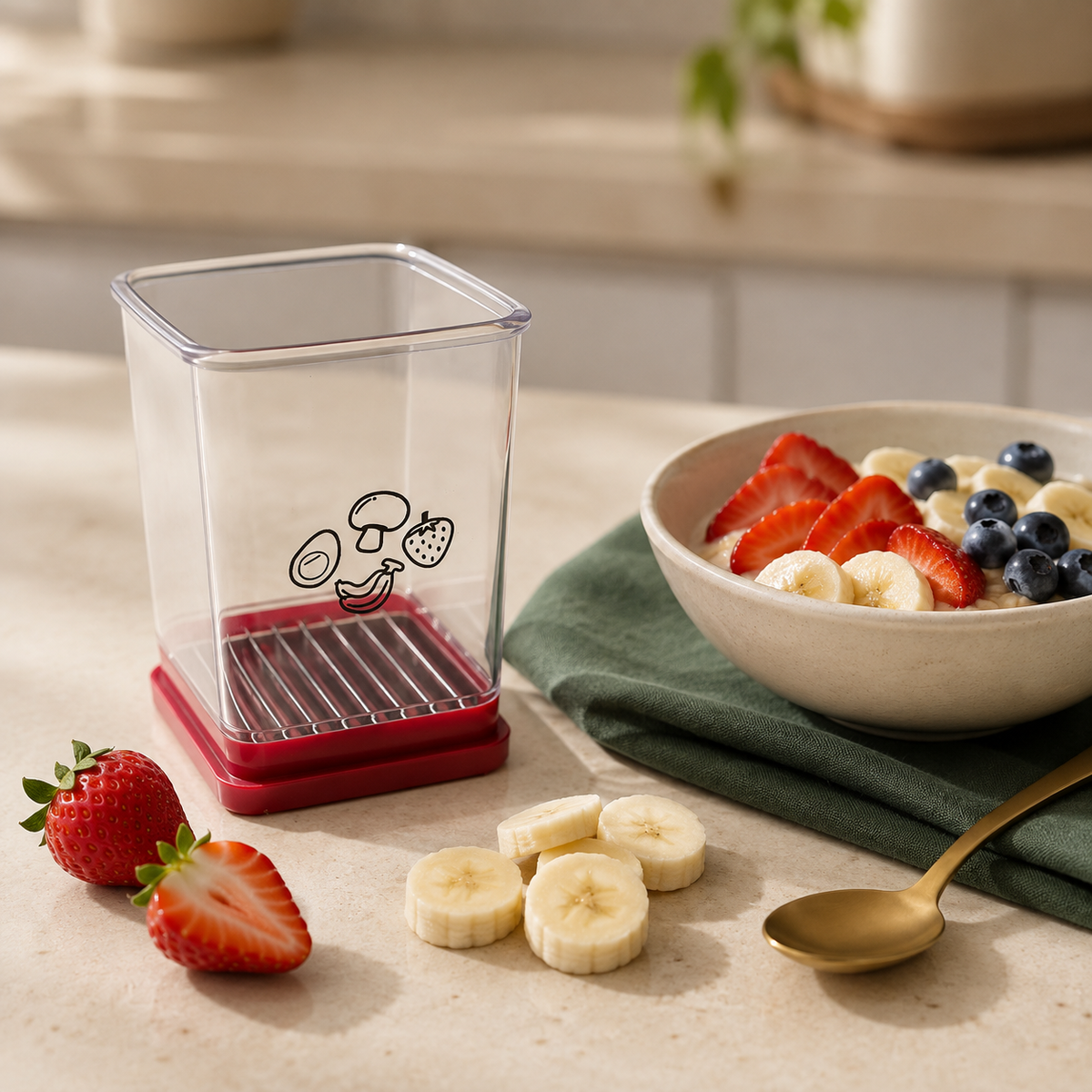 A Clever Fruit Slicer Cup for Easier Everyday Kitchen Prep