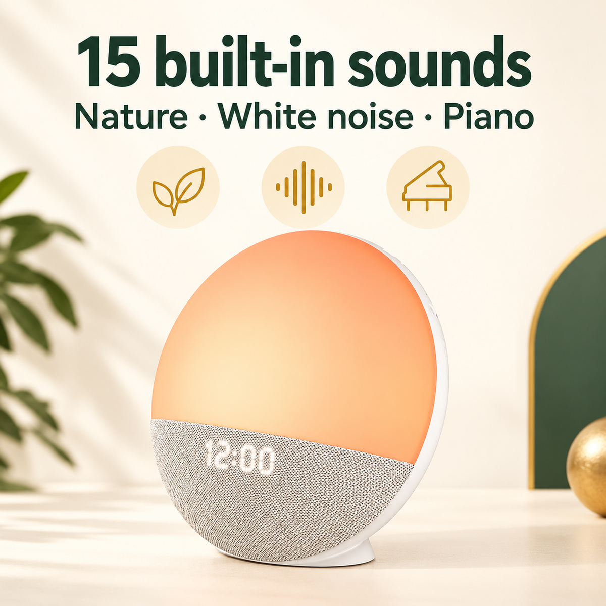 White Sunrise Clock and Bluetooth Light — A Thoughtful Bedside Gift Draft