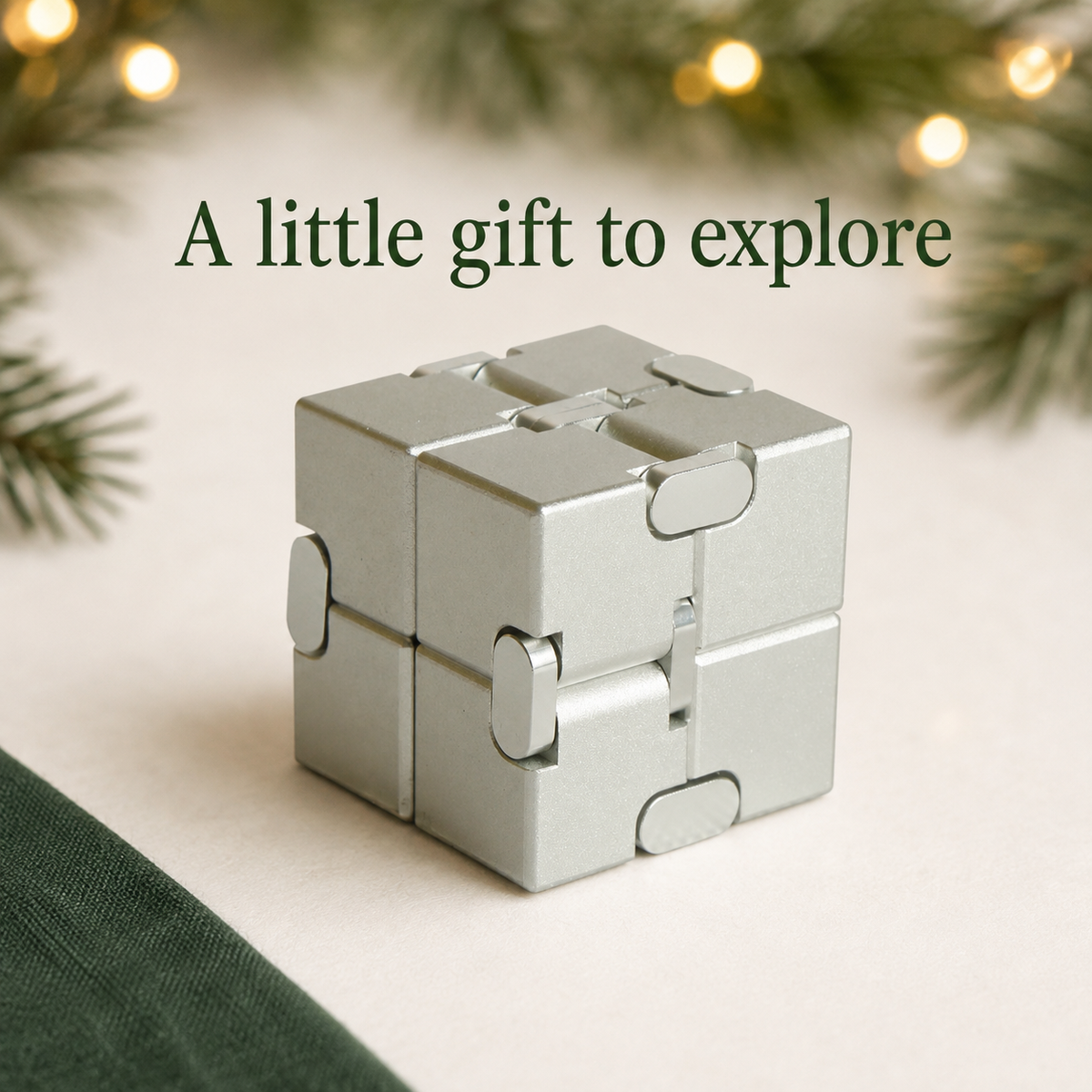 Metal Infinity Cube – A Compact Folding Fidget for Your Desk
