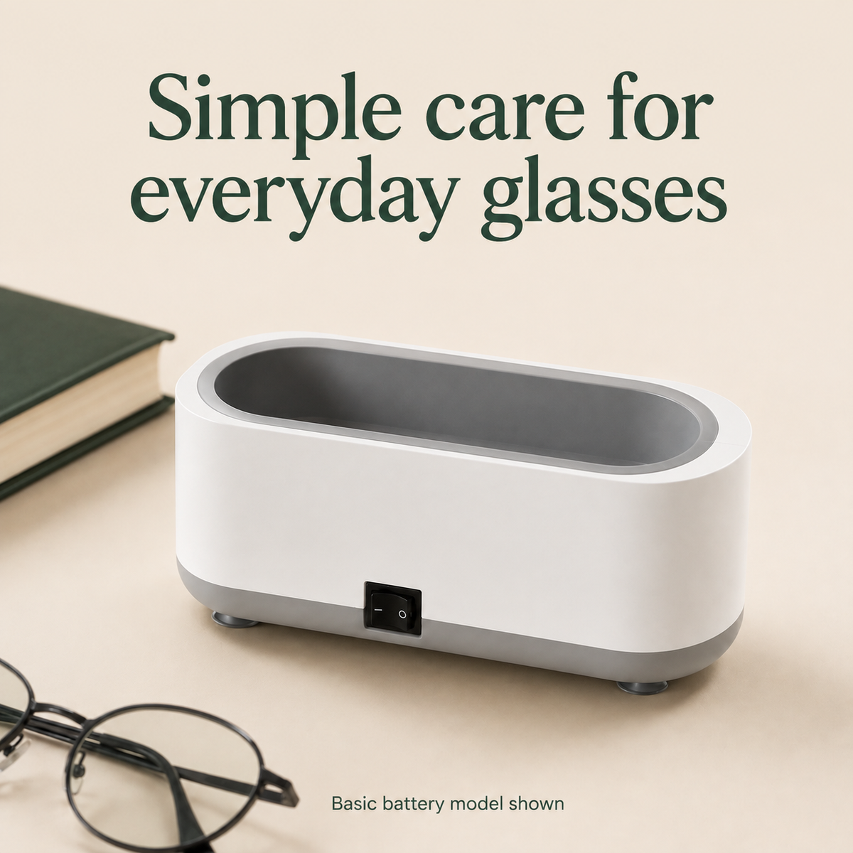 Compact Glasses Cleaning Machine for Simple Everyday Care