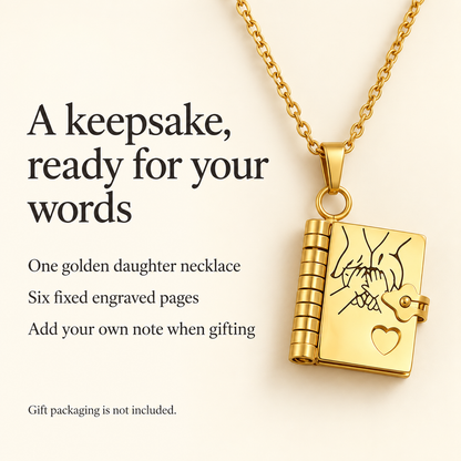 Engraved Daughter Book Necklace – A Thoughtful Christmas Keepsake