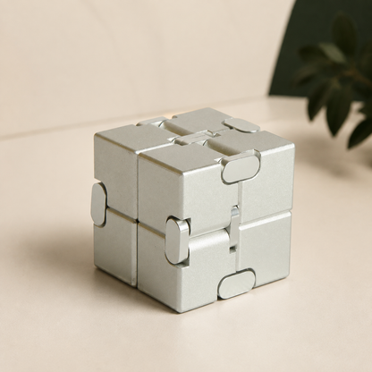 Metal Infinity Cube – A Compact Folding Fidget for Your Desk