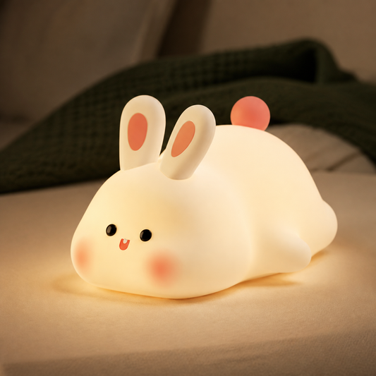 Rechargeable Bunny Night Light Gift with Warm Glow and Tap Control
